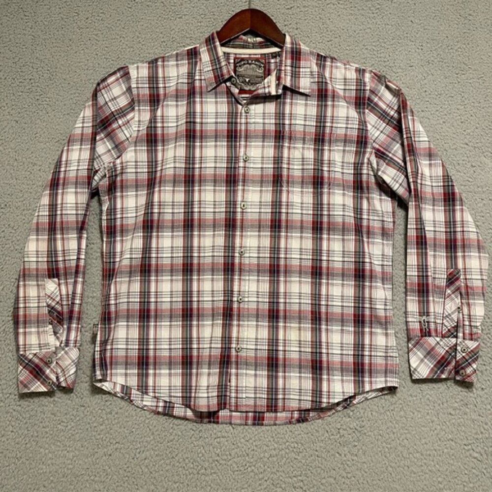 Topo Ranch Mens L Large Long Sleeve Shirt 100% Cert Rancho Verde Organic Cotton